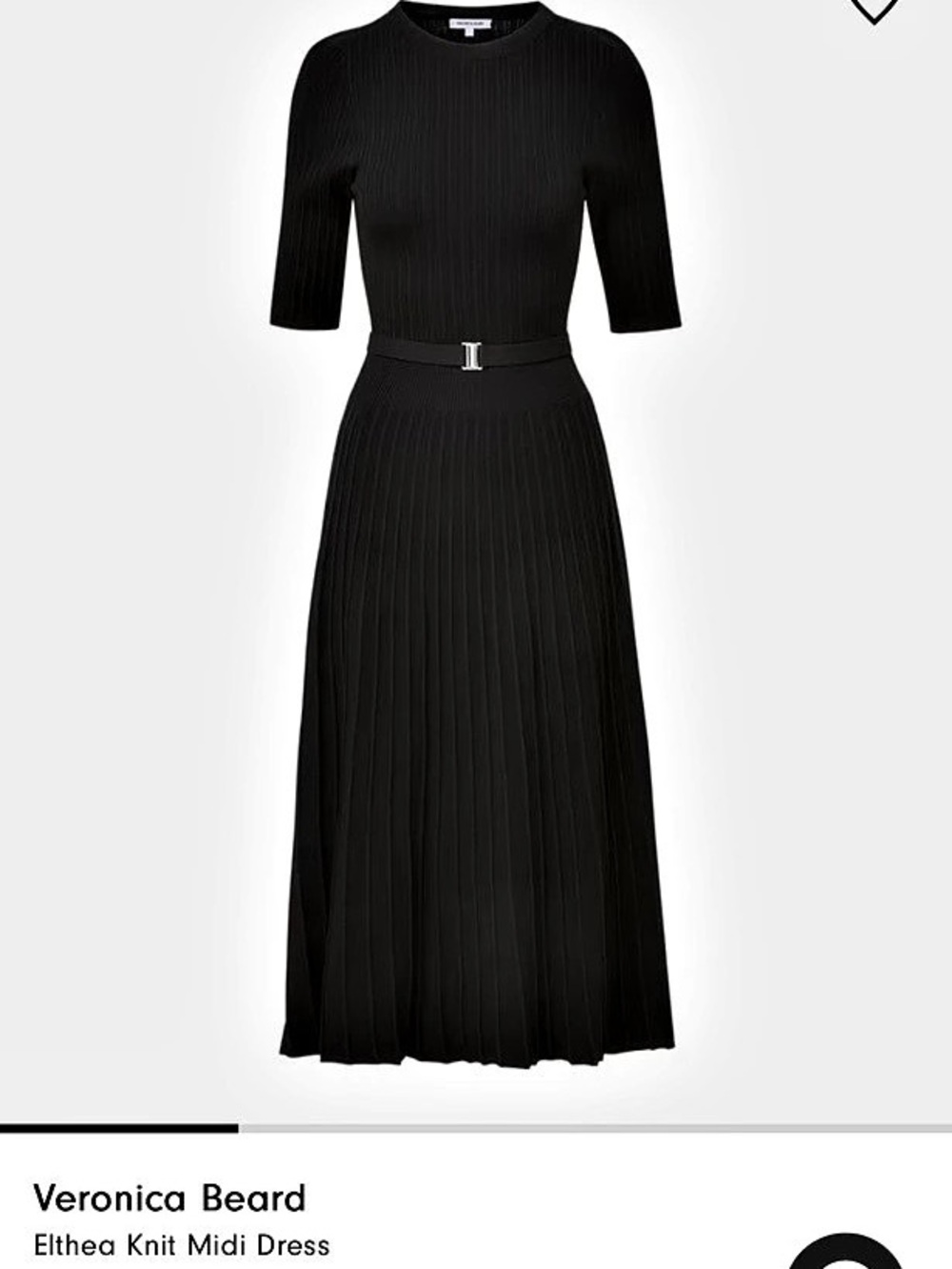 Veronica Beard Elthea Knit Midi Dress Black Size S